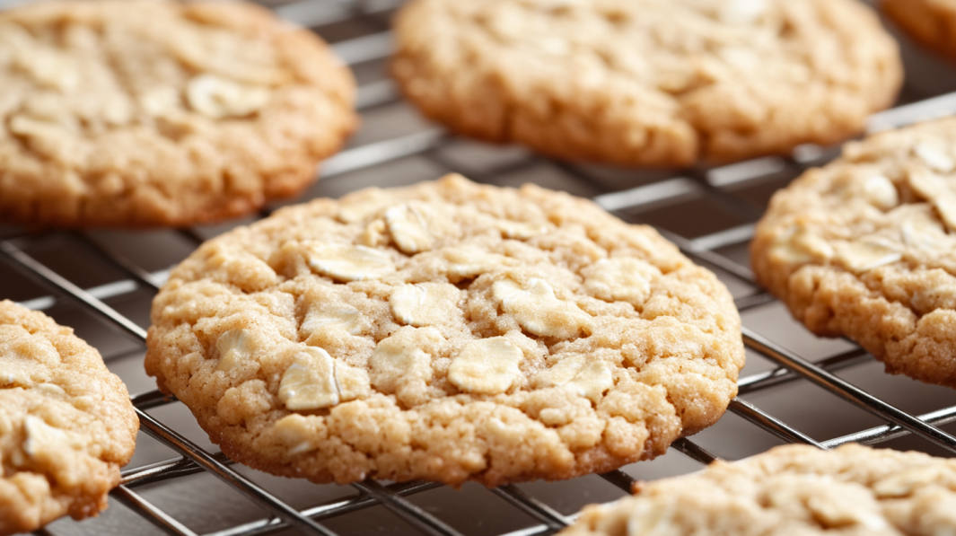 A Close-Up of Freshly Baked Gluten-Free Vegan Peanut Butter Cookies Cooling on A Wire Rack